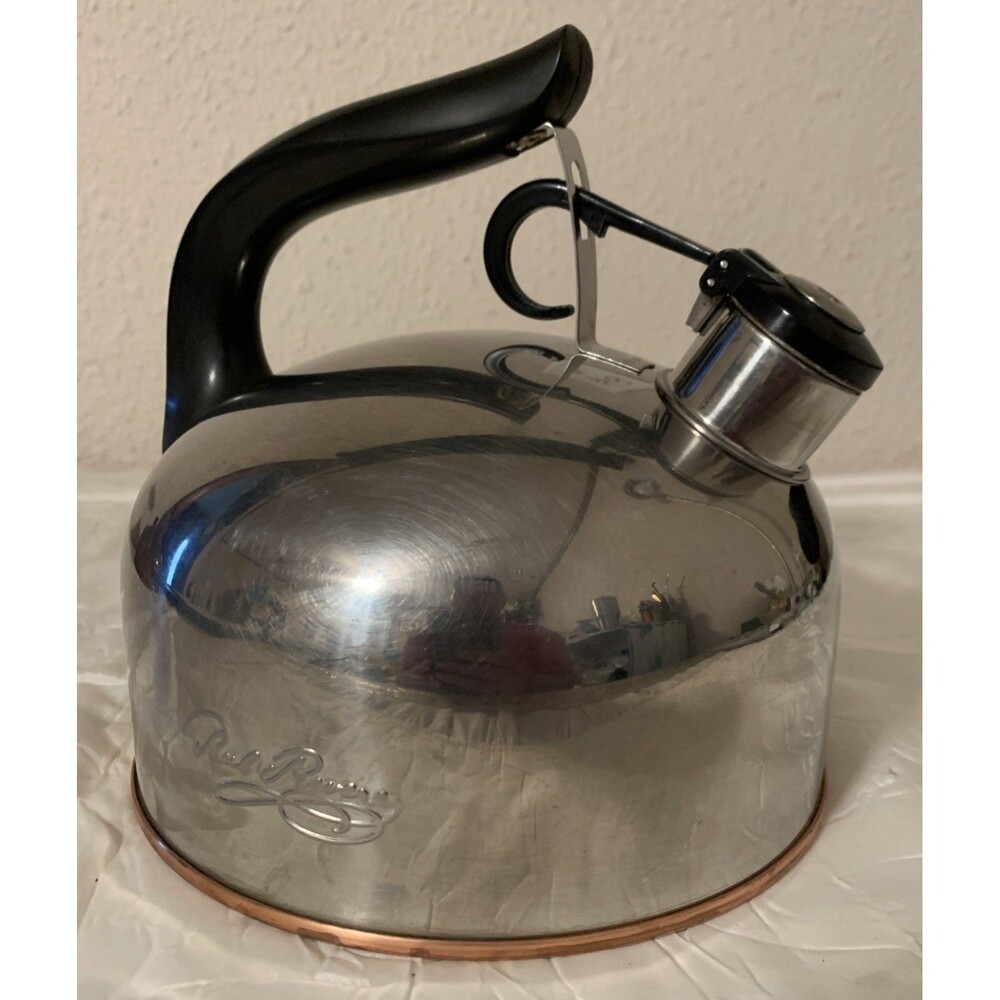 Vintage Paul Revere Copper Bottom Whistling Tea pot Kettle - Picture 7 of 7
